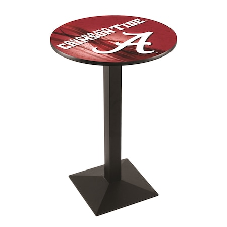 Holland Bar Stool Co 36" Blk Wrinkle Alabama Pub Table, 36" dia. Top L217B3636AL-A-D2